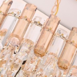 モダンなクリスタルペンダントライト 楕円形天井照明器具