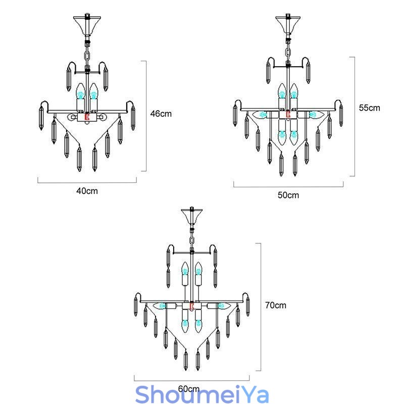 モダンなクリスタルペンダントライト 現代的な天井ランプ