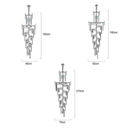 ヨーロピアンペンダントライト クリスタル吊り下げライト 階段玄関