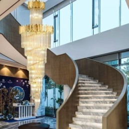 ヨーロピアンペンダントライト クリスタル吊り下げライト 階段玄関