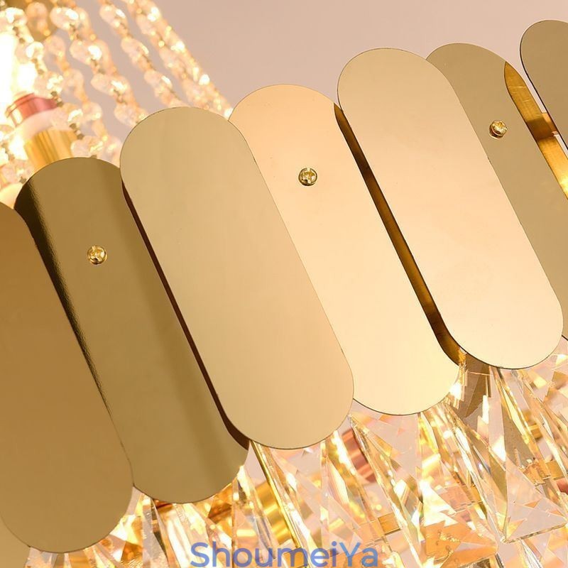 モダン クリスタル ゴールド K9 吊り下げペンダント シーリング ライト