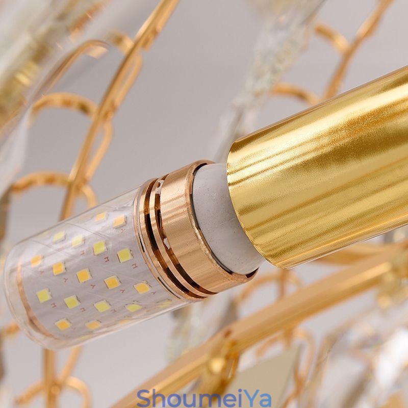 ヨーロッパのクリスタル高天井ペンダントライト階段