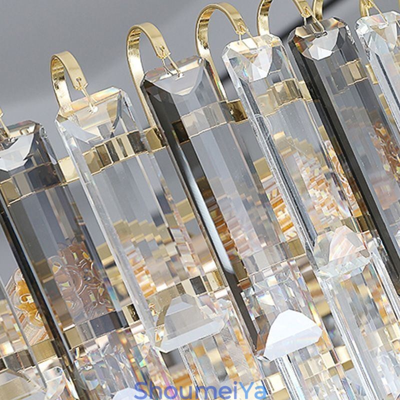 長方形ペンダントライト クリスタル天井照明器具