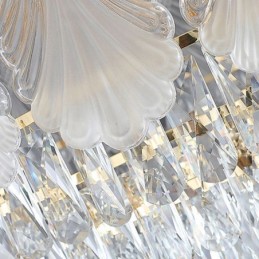 クリスタルペンダントライト レースラウンド天井照明器具
