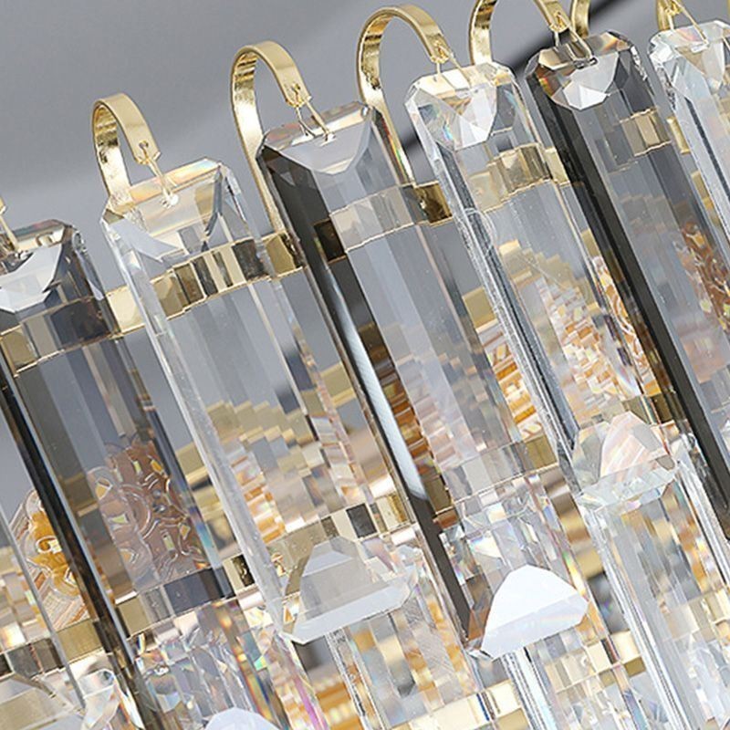 長方形ペンダントライト クリスタル天井照明器具