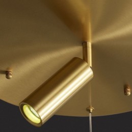 ペンダントライト スポットライト付きアクリルリング照明器具
