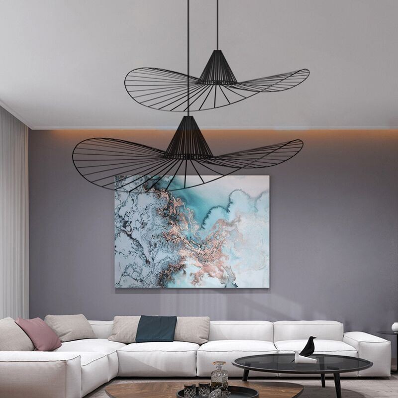 アイアンペンダントライト シンプル麦わら帽子ランプ 1灯