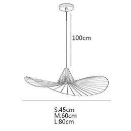 アイアンペンダントライト シンプル麦わら帽子ランプ 1灯
