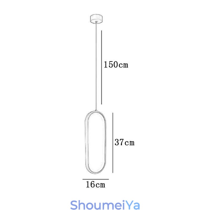 楕円形ペンダントライト アクリル装飾照明器具