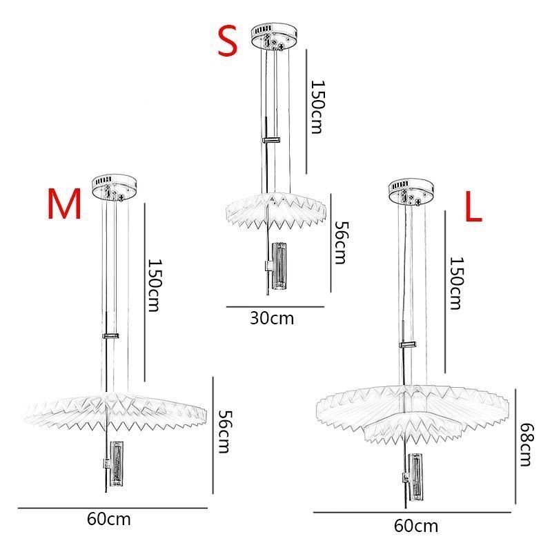 モダンなプリーツペンダントライトアクリル装飾照明