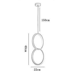 ミニマリストダブルリングペンダントライト