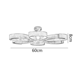 モダン ヴィンテージ シーリングライト アイアンフラワー型ペンダントライト