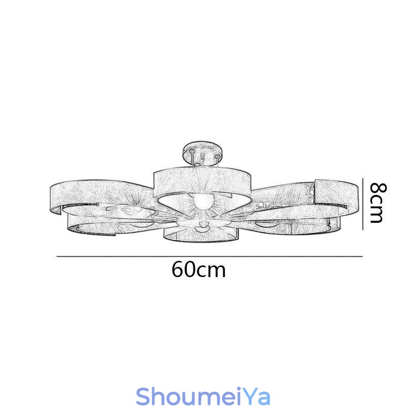 モダン ヴィンテージ シーリングライト アイアンフラワー型ペンダントライト