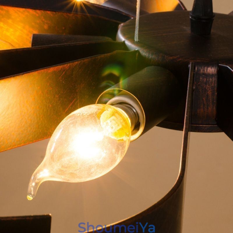 モダン ヴィンテージ シーリングライト アイアンフラワー型ペンダントライト