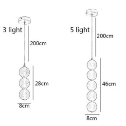 ペンダントライト アクリルビーズ装飾照明