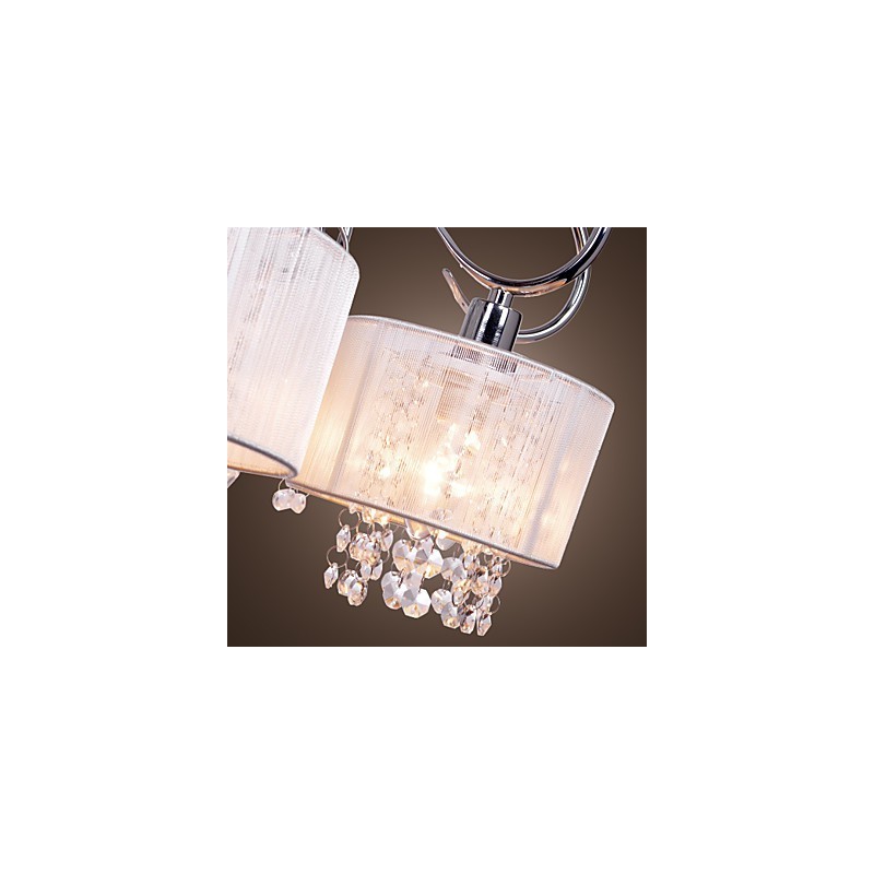 モダンコンテンポラリークリスタルクロームメタルシャンデリア