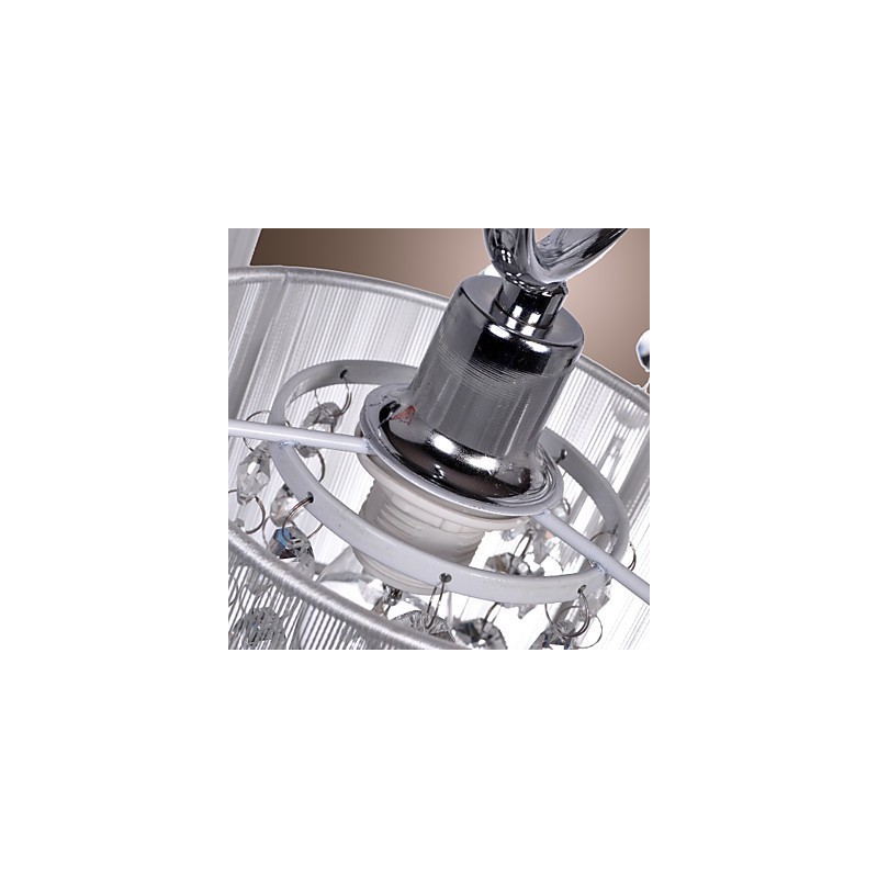 モダンコンテンポラリークリスタルクロームメタルシャンデリア