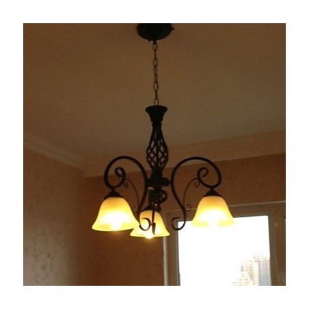 素朴なロッジペイントメタルシャンデリア