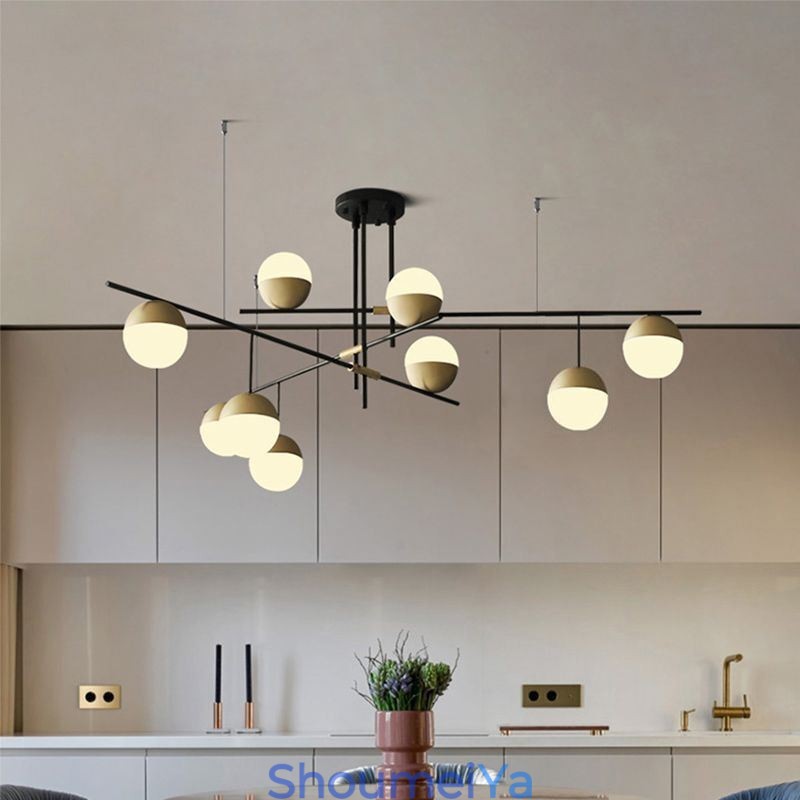 ガラスボールシャンデリア天井照明