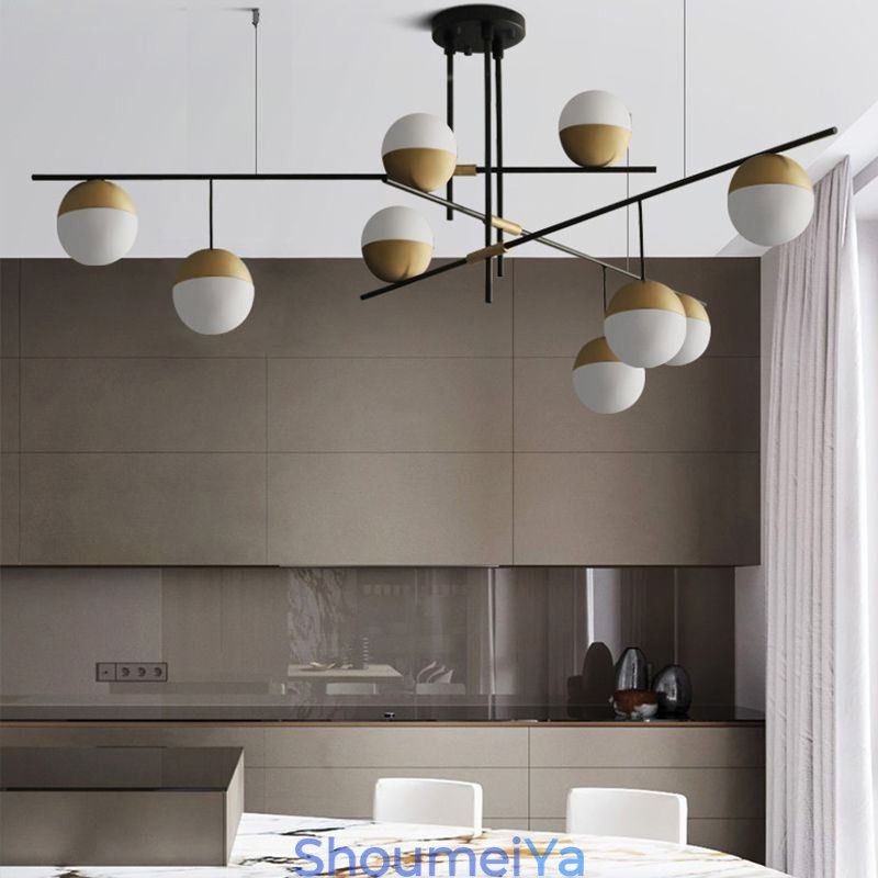 ガラスボールシャンデリア天井照明