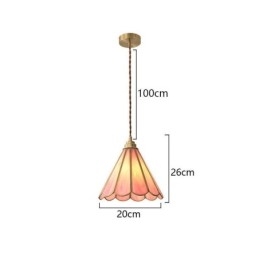 和風ガラスペンダントライト レトロな花びらの照明器具