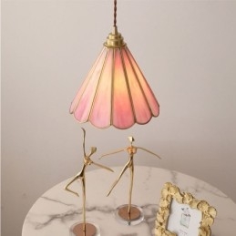 和風ガラスペンダントライト レトロな花びらの照明器具