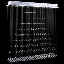長方形クリスタルペンダントライト天井シャンデリア照明ランプ器具