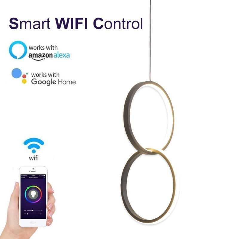 ミニマリストダブルリングペンダントライト