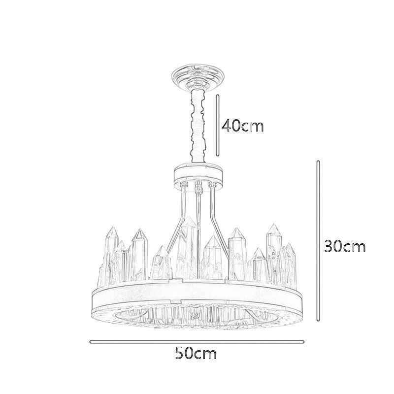 モダンクリスタルペンダントライト サークルクリスタルシーリングライト