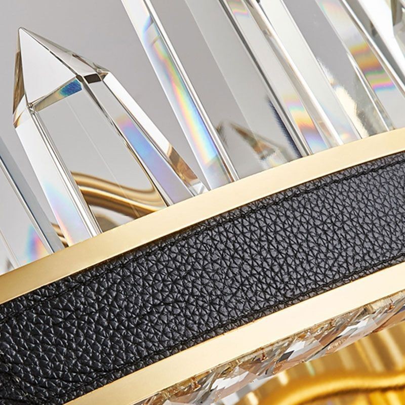 モダンクリスタルペンダントライト サークルクリスタルシーリングライト