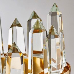 モダンクリスタルペンダントライト サークルクリスタルシーリングライト