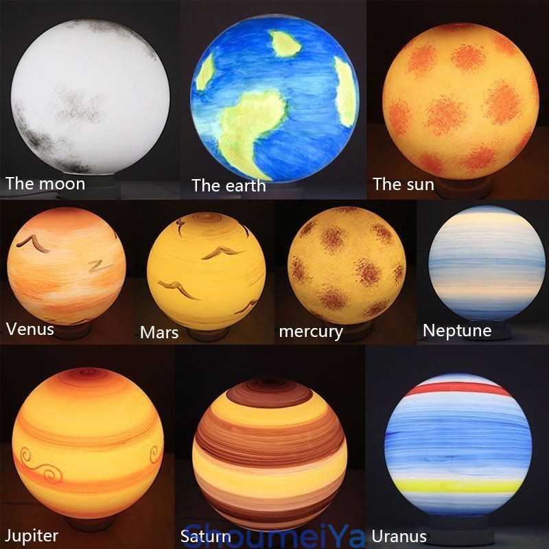 北欧の惑星デザインペンダントランプ ユニークな太陽系惑星シャンデリア