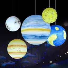北欧の惑星デザインペンダントランプ ユニークな太陽系惑星シャンデリア