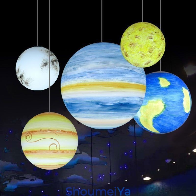 北欧の惑星デザインペンダントランプ ユニークな太陽系惑星シャンデリア