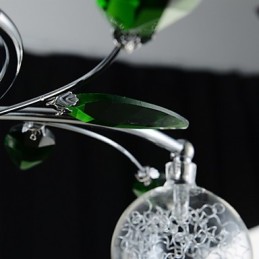 シャンデリア 6 ライト カントリー アルミニウム ガラス クローム