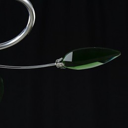 シャンデリア 6 ライト カントリー アルミニウム ガラス クローム