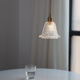 モダンフラワーガラスペンダントライト 1灯装飾照明器具