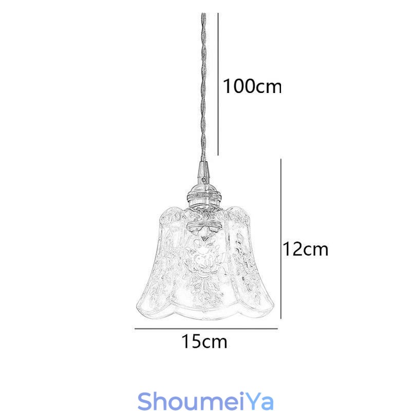 フラワーペンダントランプ ミニマリスト装飾ガラス照明器具