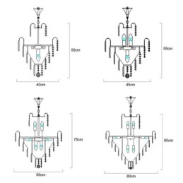 モダンでエレガントなクリスタルペンダントライト円錐形シャンデリア