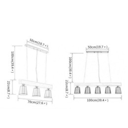 北欧風木製シャンデリア ユニークなストレートペンダントライト カフェ