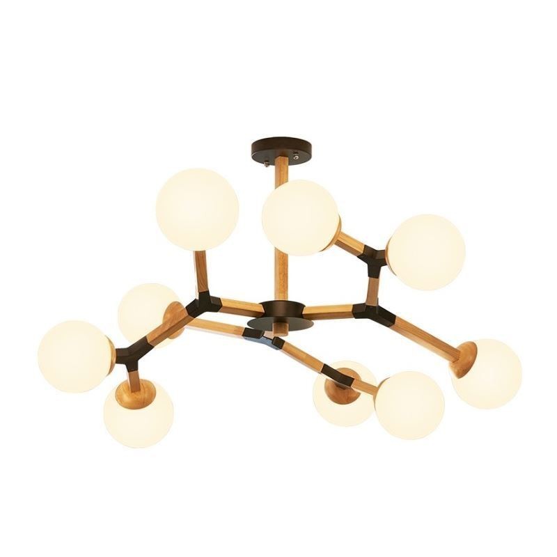 北欧マジックビーンペンダントライトクリエイティブ木製照明器具