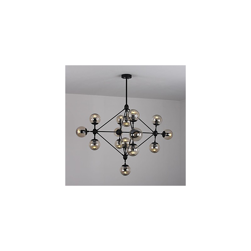 シャンデリア 15 ライト ガラス ボール ライト レトロ 屋外 ガレージ メタル