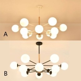 マジックビーンペンダントライトクリエイティブ北欧木製照明器具