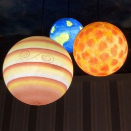 北欧の惑星デザインペンダントランプ ユニークな太陽系惑星シャンデリア