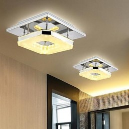 アクリル フラッシュマウント 1 ライト モダン アクリル 電気メッキ ステンレススチール
