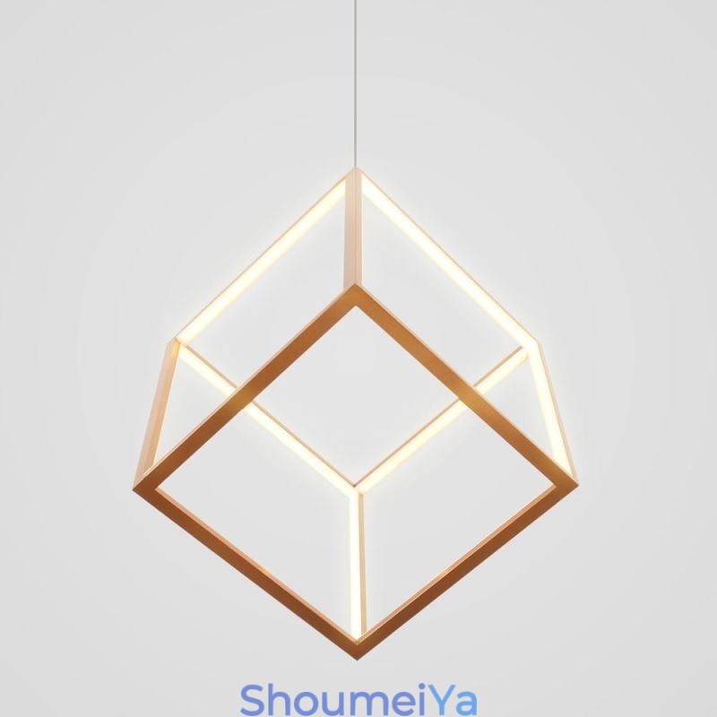 ポストモダンペンダントライト 幾何学的なゴールドの吊り下げライト