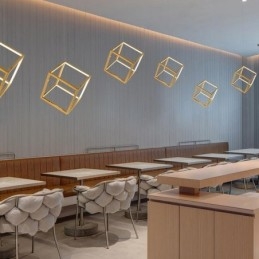 ポストモダンペンダントライト 幾何学的なゴールドの吊り下げライト