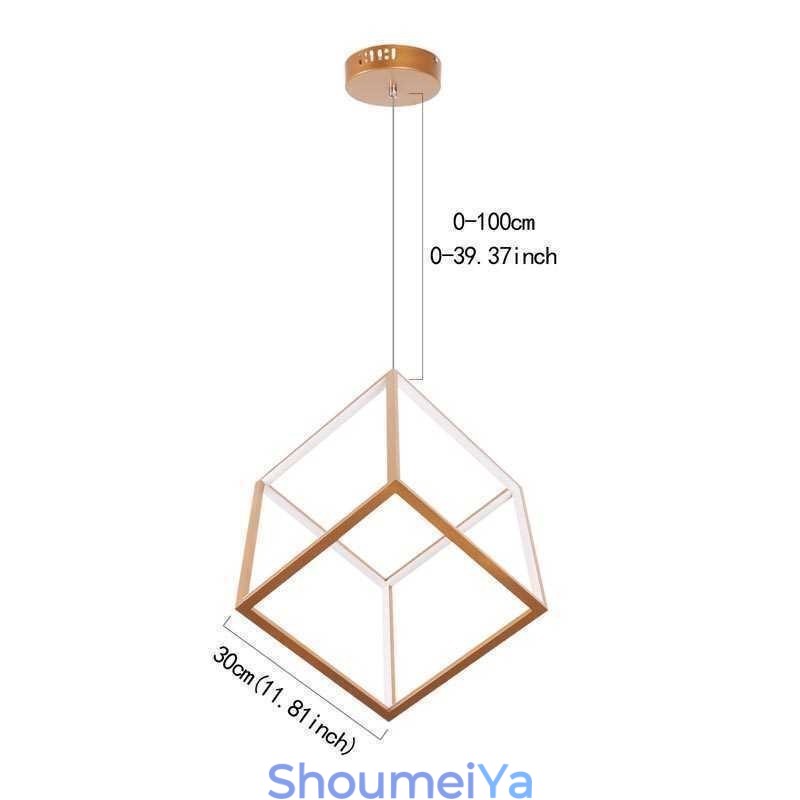 ポストモダンペンダントライト 幾何学的なゴールドの吊り下げライト