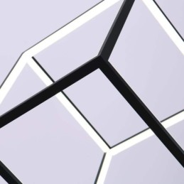 ブラックペンダントライト 幾何学的キューブ照明