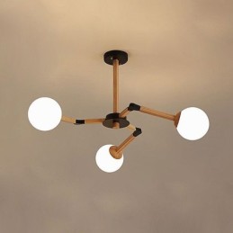 北欧マジックビーンペンダントライトクリエイティブ木製照明器具